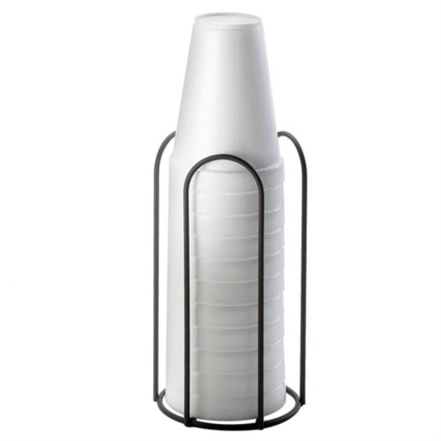 Holder, Cup & Lid, 4.25 x 4.25 x 8.25 Inch, Countertop, Black, Wire,1 - 1 EACH