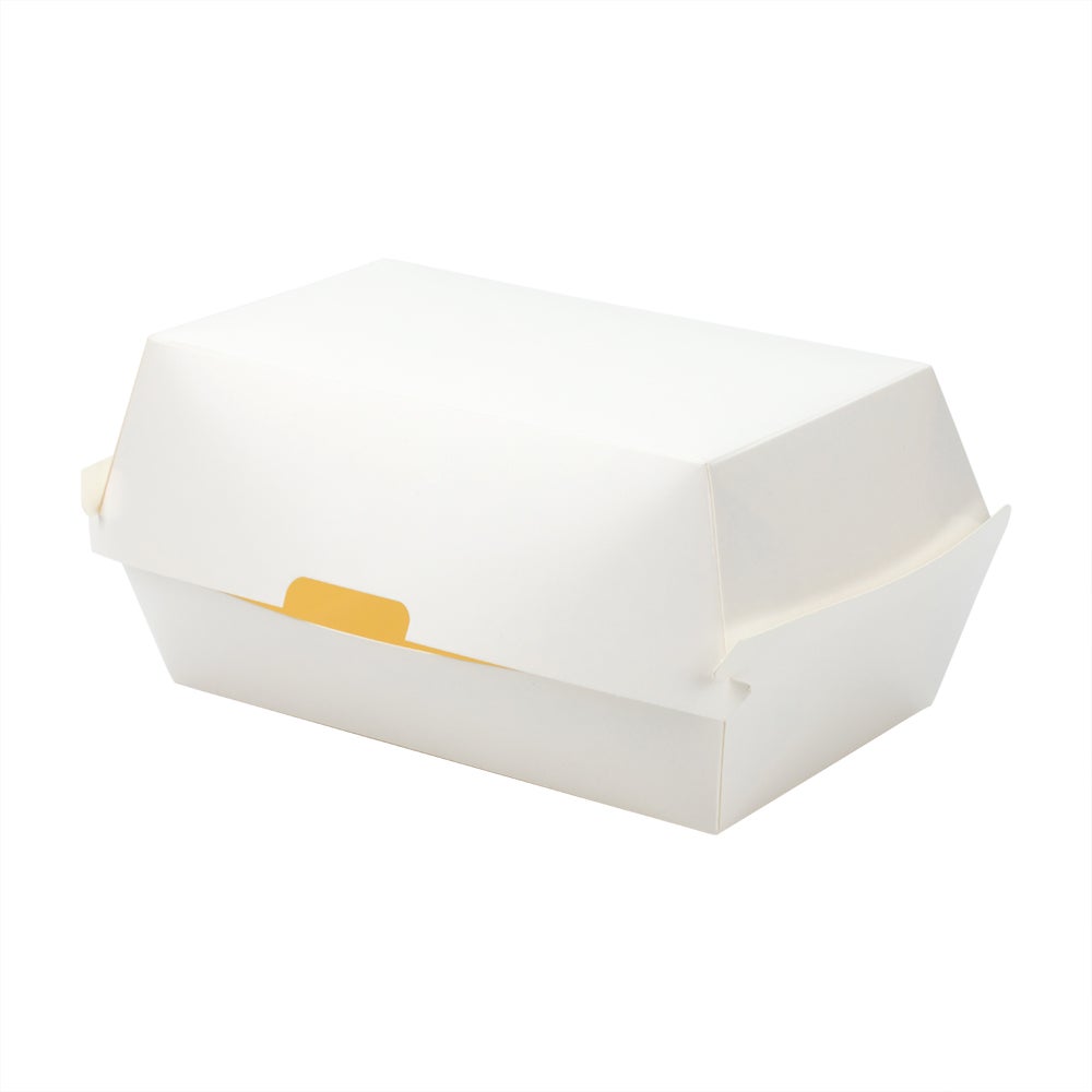 Containers, Hot Dog & Sandwich, 6.75 x 3.5 x 3.5 Inch, Paper, White, Rectangular, Clamshell,1 - 100 COUNT