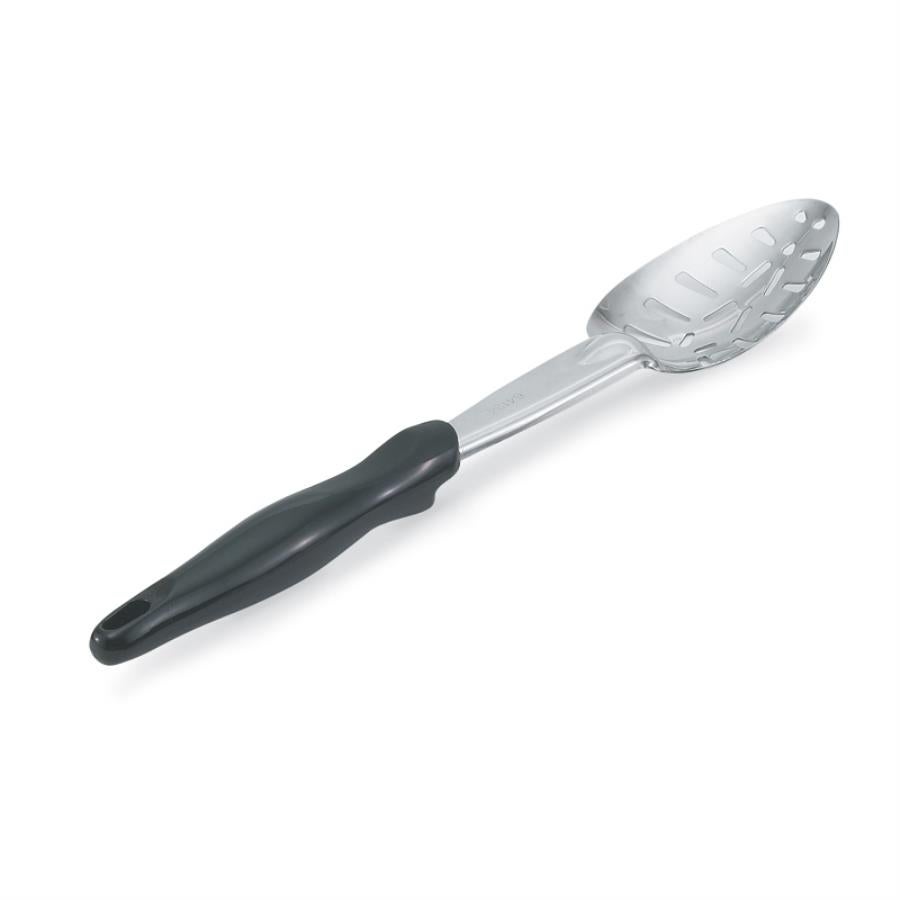 Spoon, Serving, Slotted, 13.81 Inch, Stainless Steel, with Black Handle,1 - 1 COUNT