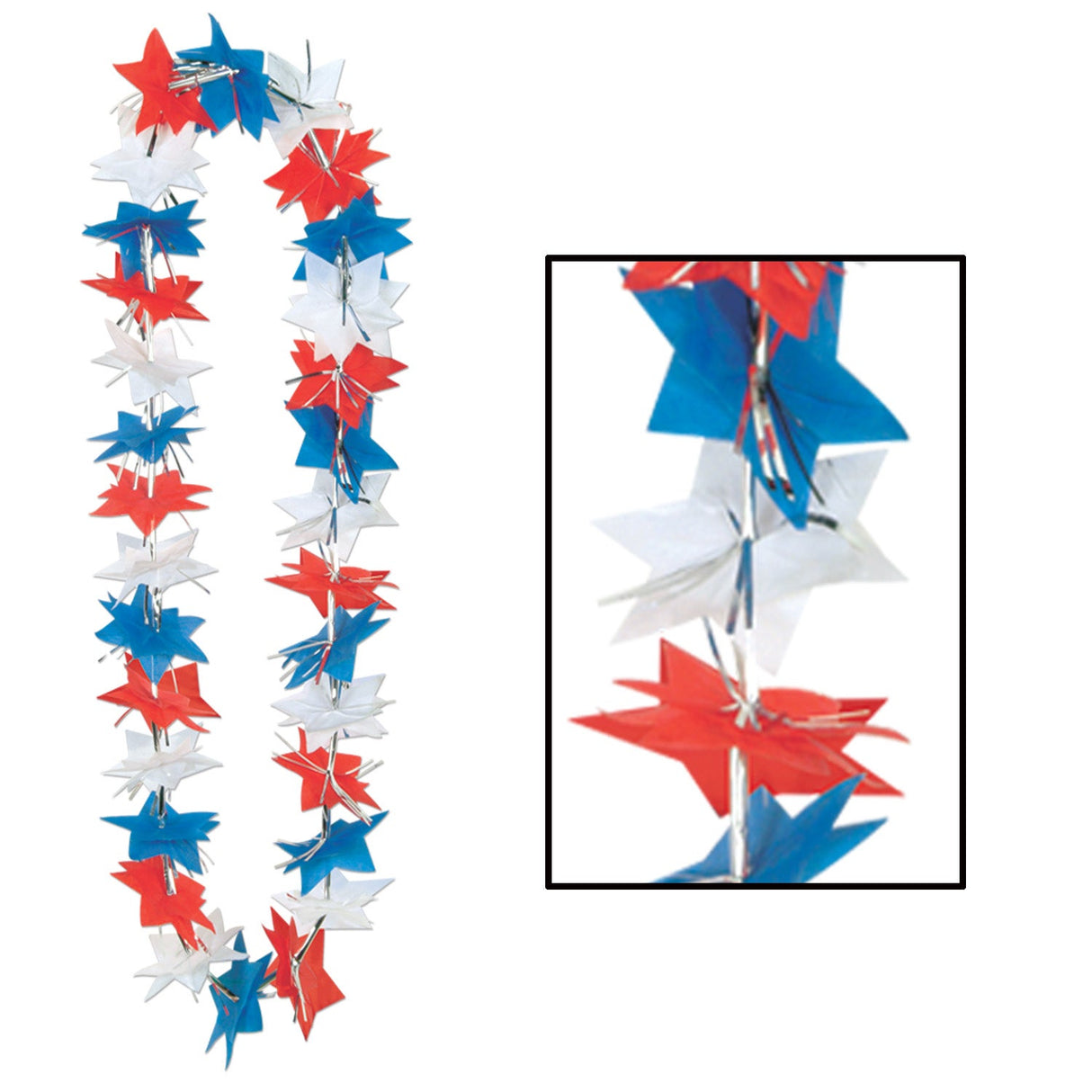 Decorations, Lei, Patriotic Star,1 - 12 COUNT