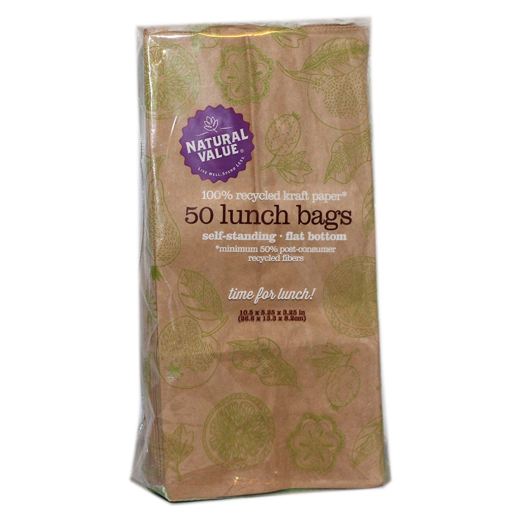 Bags, Lunch, 10.5 x 5.25 x 3.25 Inch, Paper, Kraft,24 - 50 COUNT