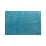 Placemats, 12 x 16 Inch, Carmel Mesh, Pacific Blue with Pearl Threads, Woven Vinyl,1 - 6 COUNT