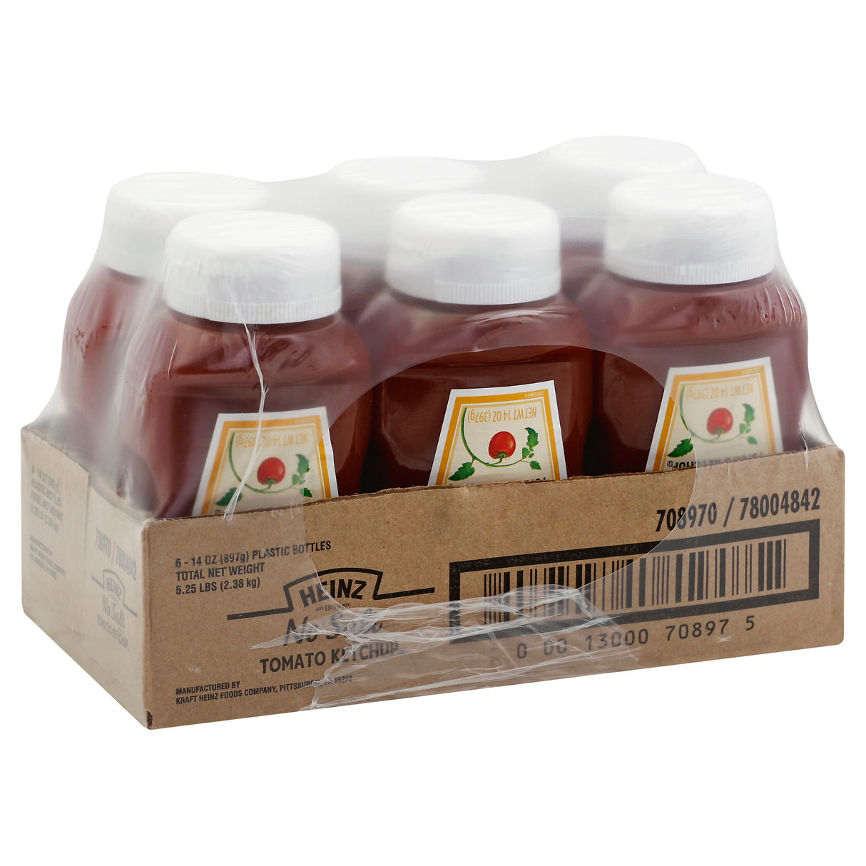 Ketchup, Upside Down Squeeze Bottle, No Salt Added,6 - 14 OUNCE
