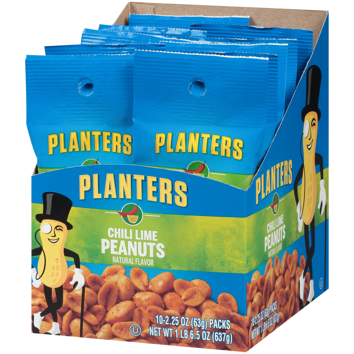 Peanuts, Chili Lime, Single Serve, 2.25 Ounce,3 - 10 COUNT
