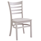 Chair, Ladderback, Poly, Grey,1 - 2 COUNT