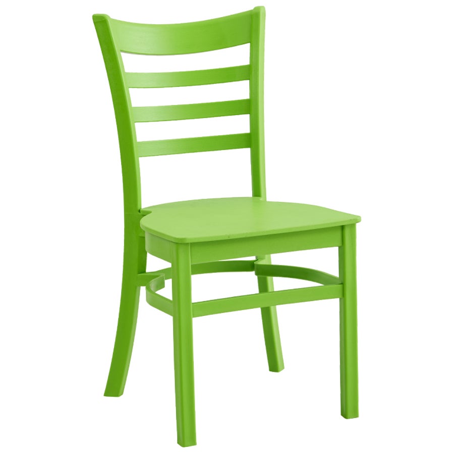 Chair, Ladderback, Poly, Lime,1 - 2 COUNT