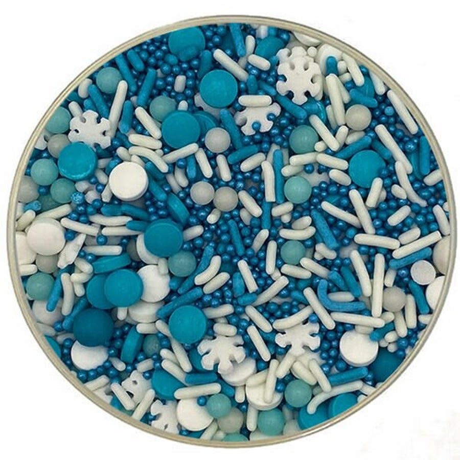 Sprinkle Mix, Winter Holiday, White & Blue,6 - 1 POUND