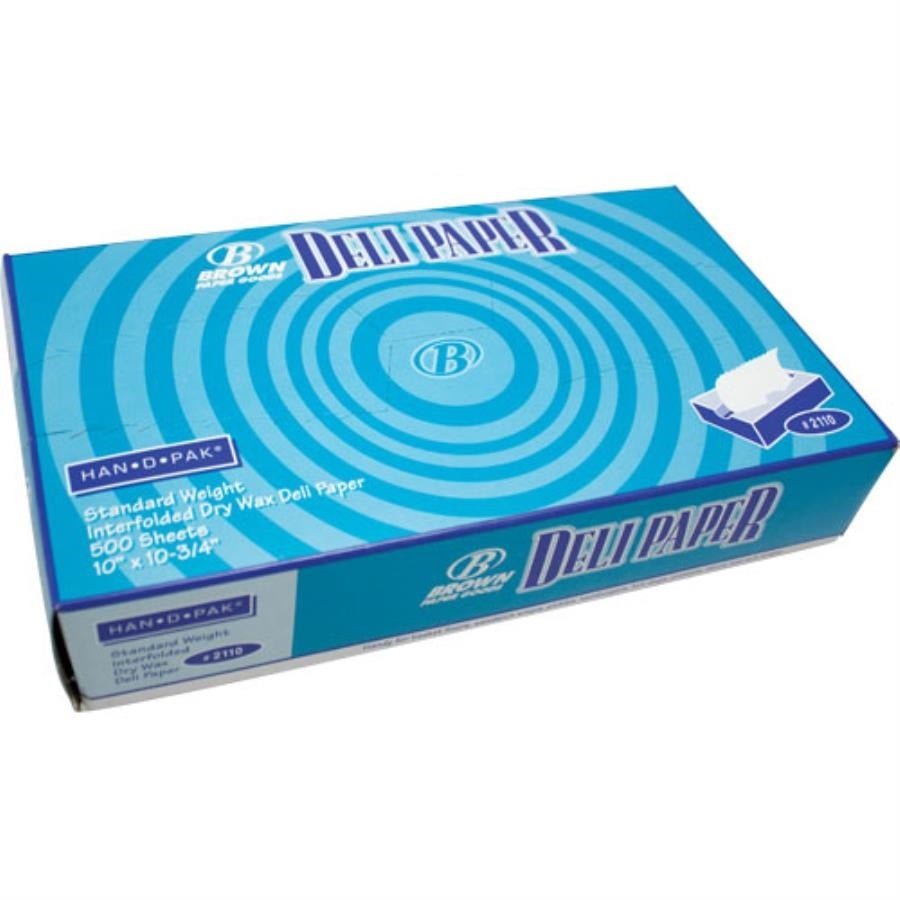 Wraps, Deli, 10 x 10.75 Inch, Dry-Waxed Paper, White, Interfolded,500 - 1 EACH