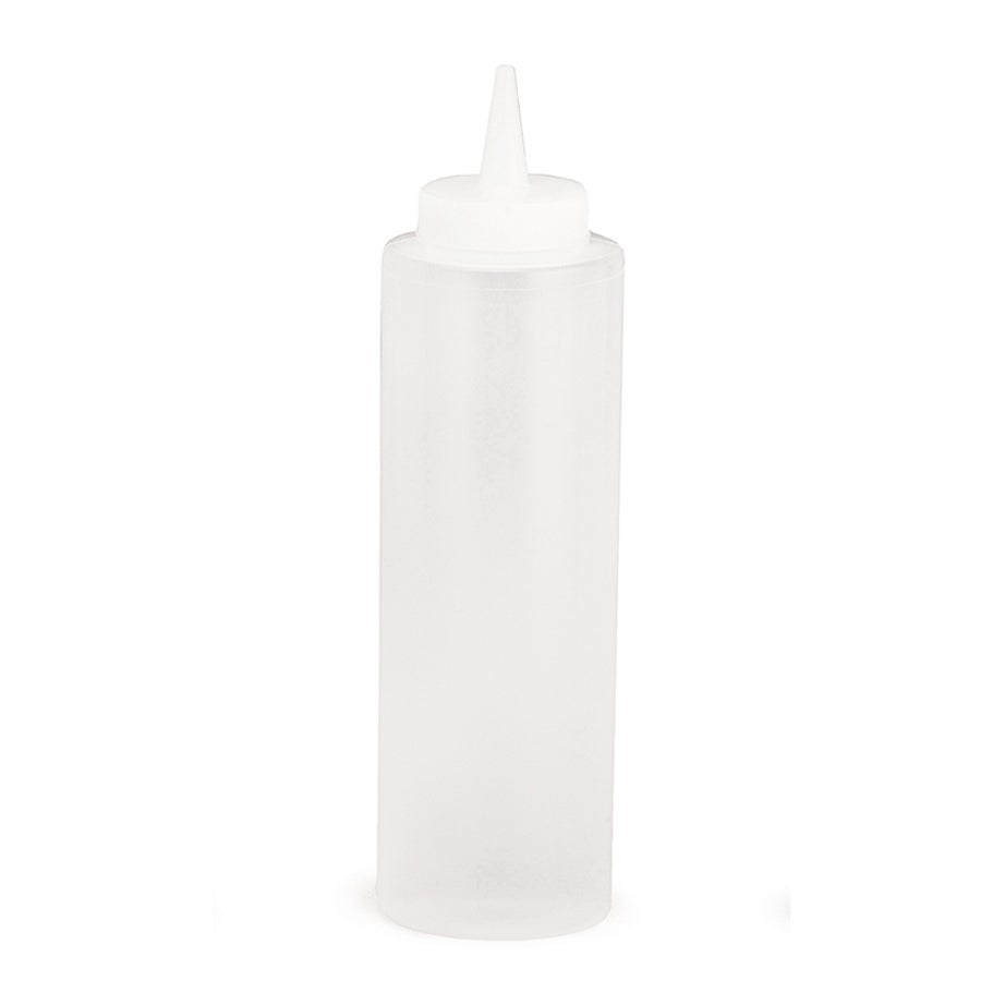 Bottles, Squeeze, 24 Ounce, Clear, Polyethylene,12 - 1 EACH