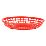 Baskets, 9.38 x 6 x 1.88 Inch, Oval, Red, Plastic,36 - 1 EACH