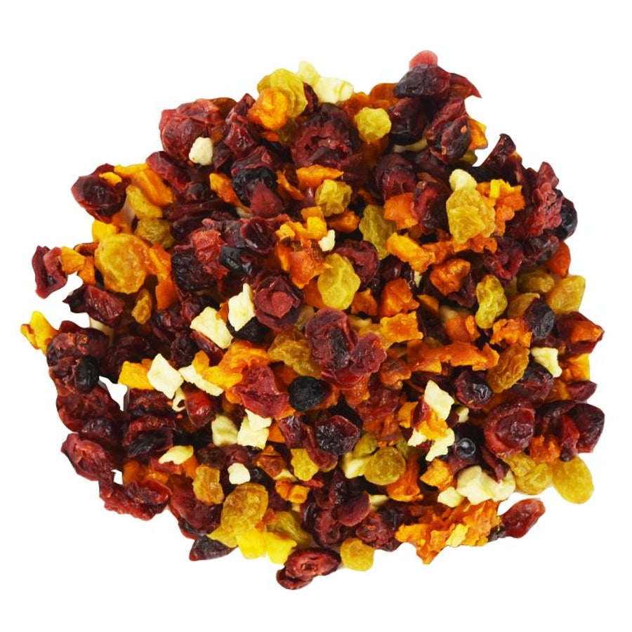 Fruit Blend, Diced, American, with Raisins/Cranberries/Peaches/Blueberries/Apples, Dried, Bulk,1 - 5 POUND