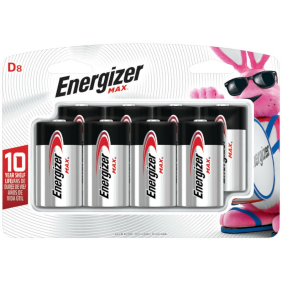 Batteries, Alkaline, D-Cell,8 - 1 EACH