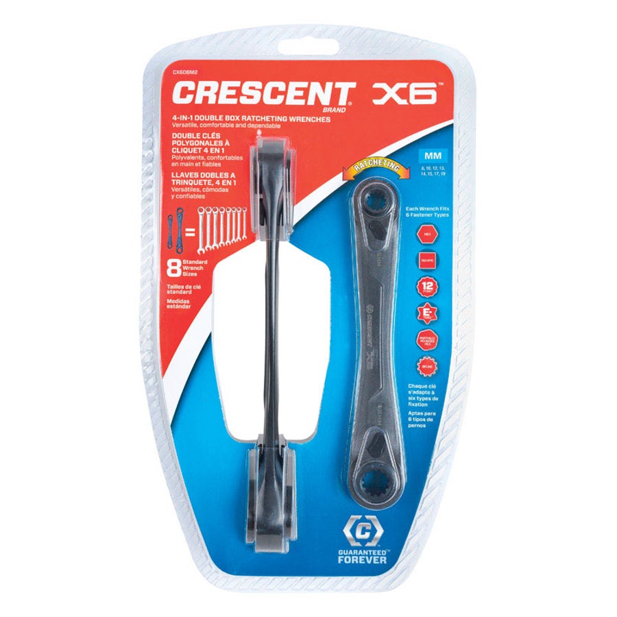 Wrench Set, Ratcheting, 8-19 Millimeter, 2-Piece,1 - 2 PIECE