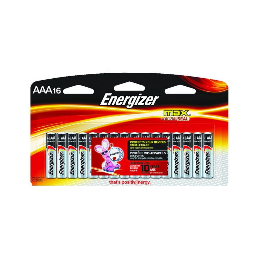 Batteries, Alkaline, MAX, AAA-Cell,16 - 1 EACH