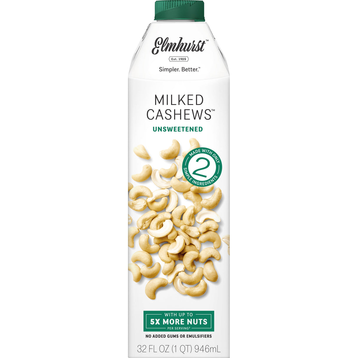 Milk, Cashew, Unsweetened, Shelf-Stable,6 - 32 FLUID