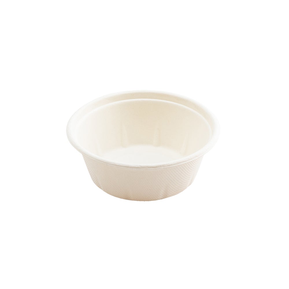 Bowls, 9 Ounce, Sugarcane Bagasse, White, 4.50 x 4.50 x 1.75 Inch, Renewable & Compostable,1 - 100 COUNT