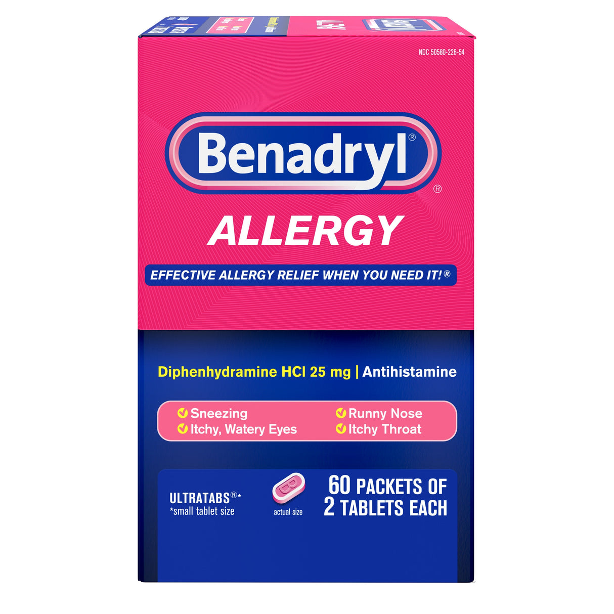 Supplements, Benadryl, Allergy, Tablets,12 - 120 COUNT