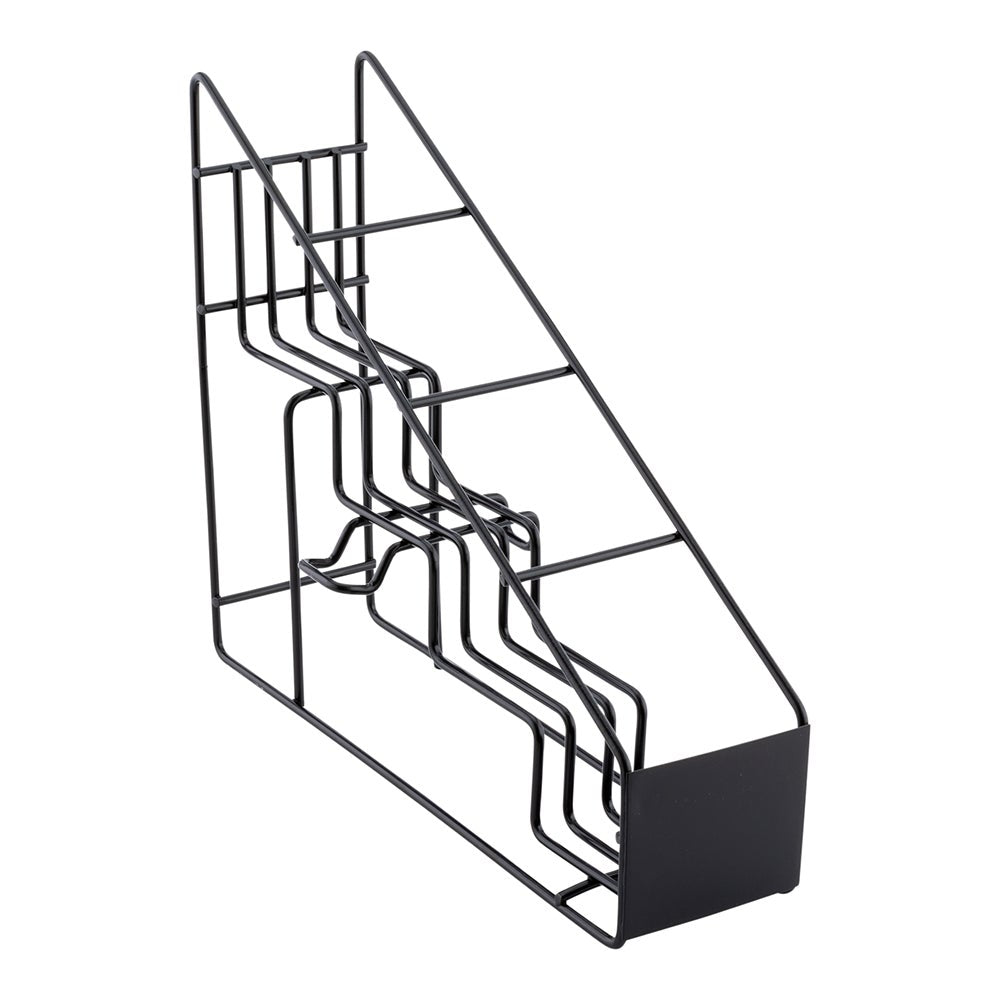 Rack, Bottle, 4-Tier, Black, Iron, 17 x 4.25 x 13 Inch,1 - 1 EACH