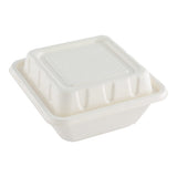 Lids, Pulp Tek, Paper, White, Bagasse, for 160 Ounce Serving Bowls,1 - 100 COUNT