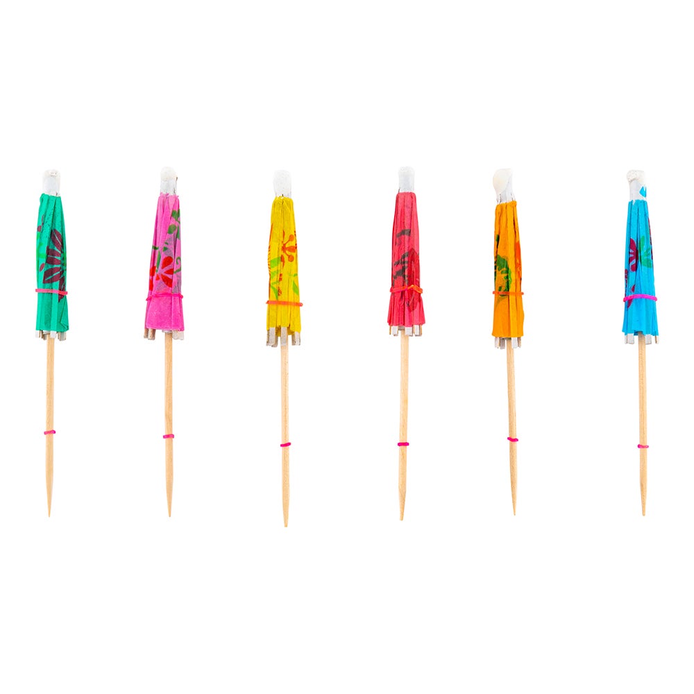Picks, Umbrella, 4 Inch, Bamboo,1 - 1000 COUNT