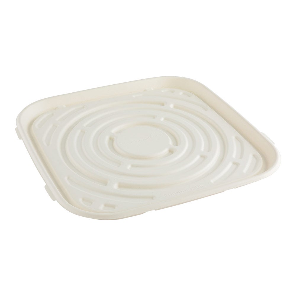Trays, Pulp Tek 18 x 18 Inch, Paper, White, Square, Bagasse,1 - 100 COUNT
