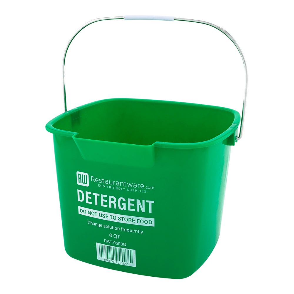 Bucket, Detergent, Plastic, 8 Quart, Green,1 - 1 EACH