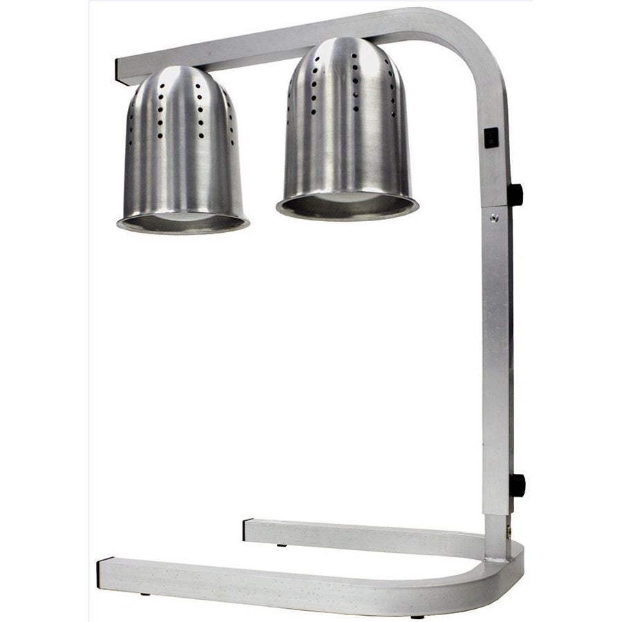Heat Lamp, 2-Bulb, 19.50 x 14.25 Inch, Adjustable, Aluminum, 120 Volt,1 - 1 EACH