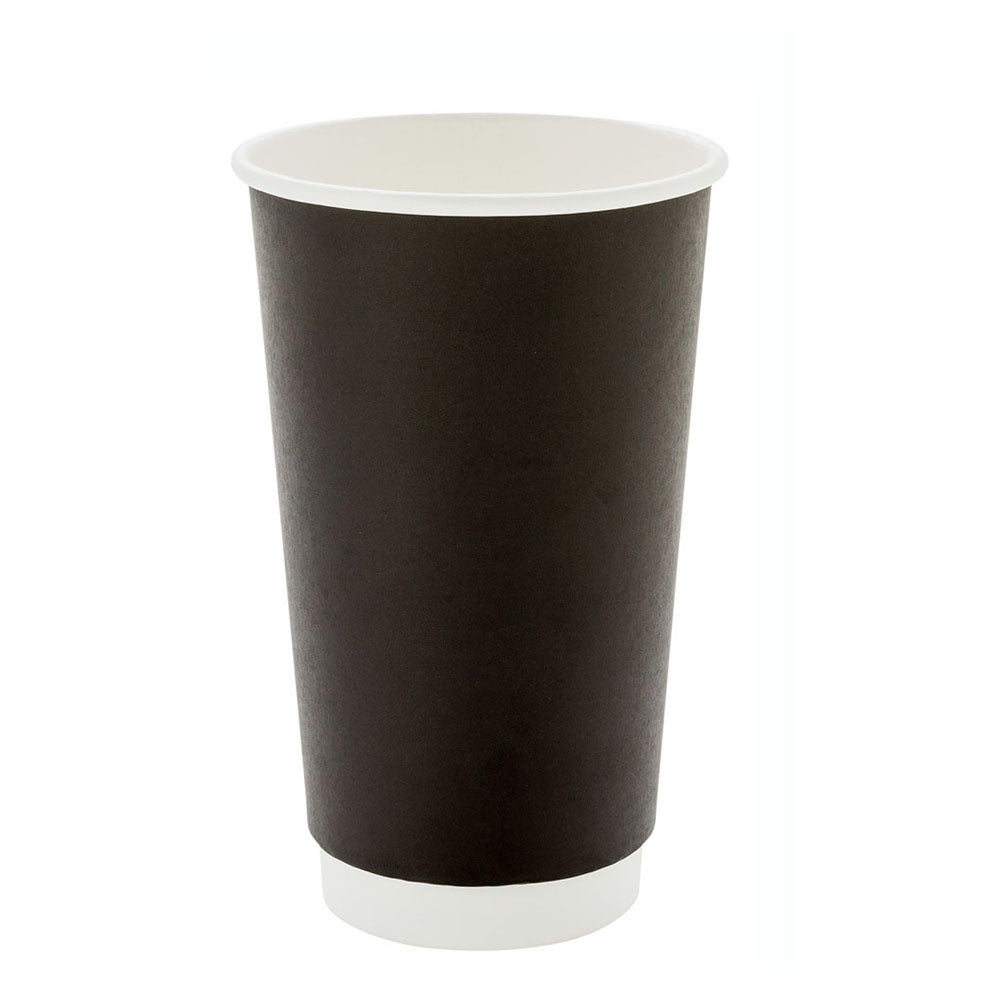Cups, Hot, 20 Ounce, Paper, Black, Double Wall,1 - 250 COUNT