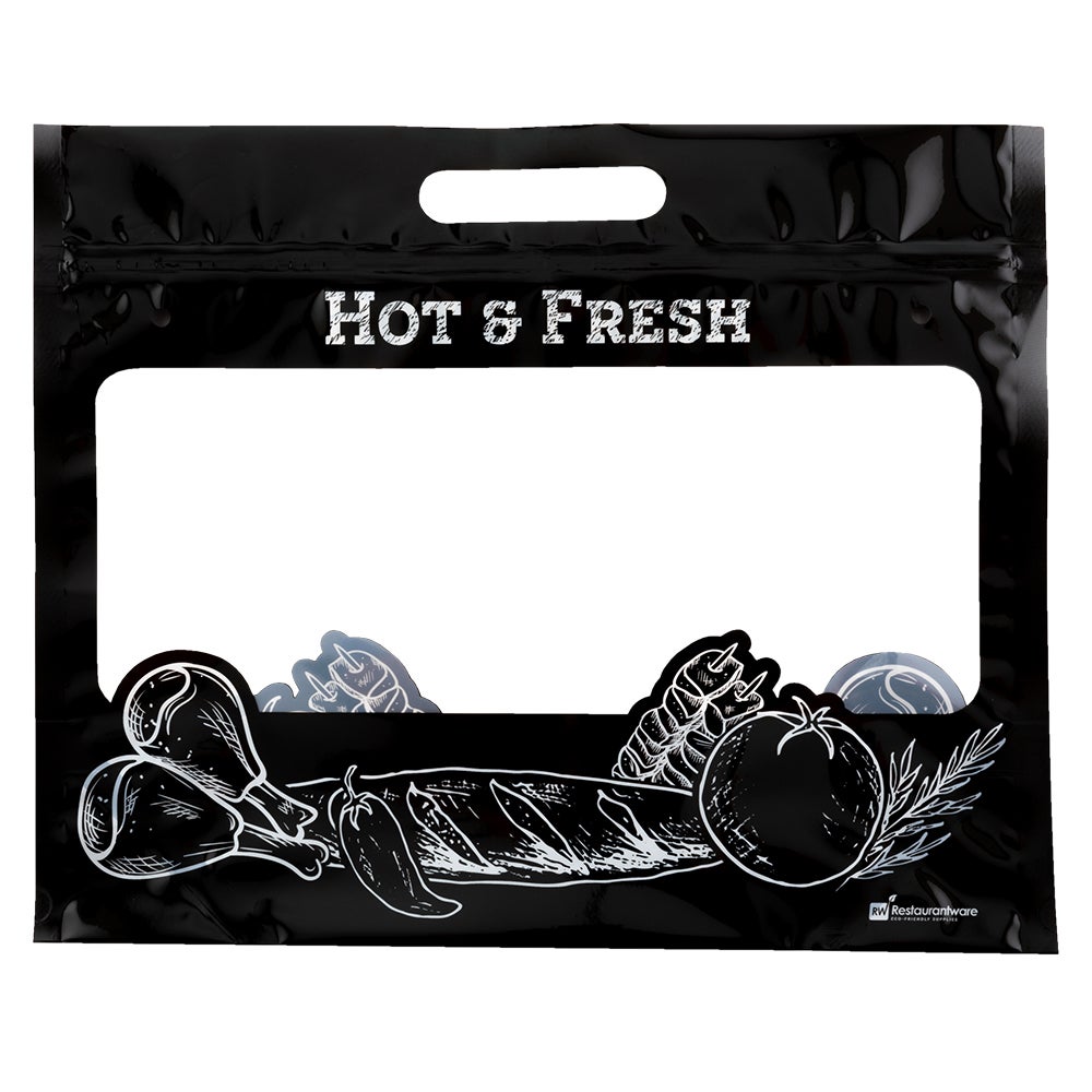 Bags, Micro Window Vent, 12.75 x 5.75 x 10.25 Inch, Plastic, Printed, with Handle, Zip Seal,1 - 100 COUNT