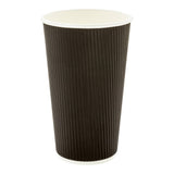 Cups, Hot, 20 Ounce, Paper, Black, Ripple Wall,1 - 250 COUNT