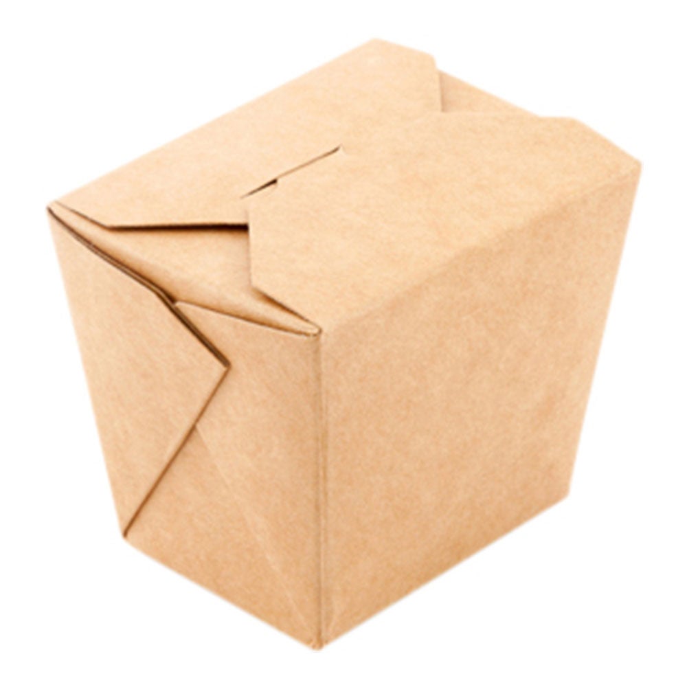 Containers, Noodle Take-Out, 8 Ounce, Paper, Kraft, Square, 2.75 x 2.25 x 2.50 Inch, Recyclable,1 - 200 COUNT