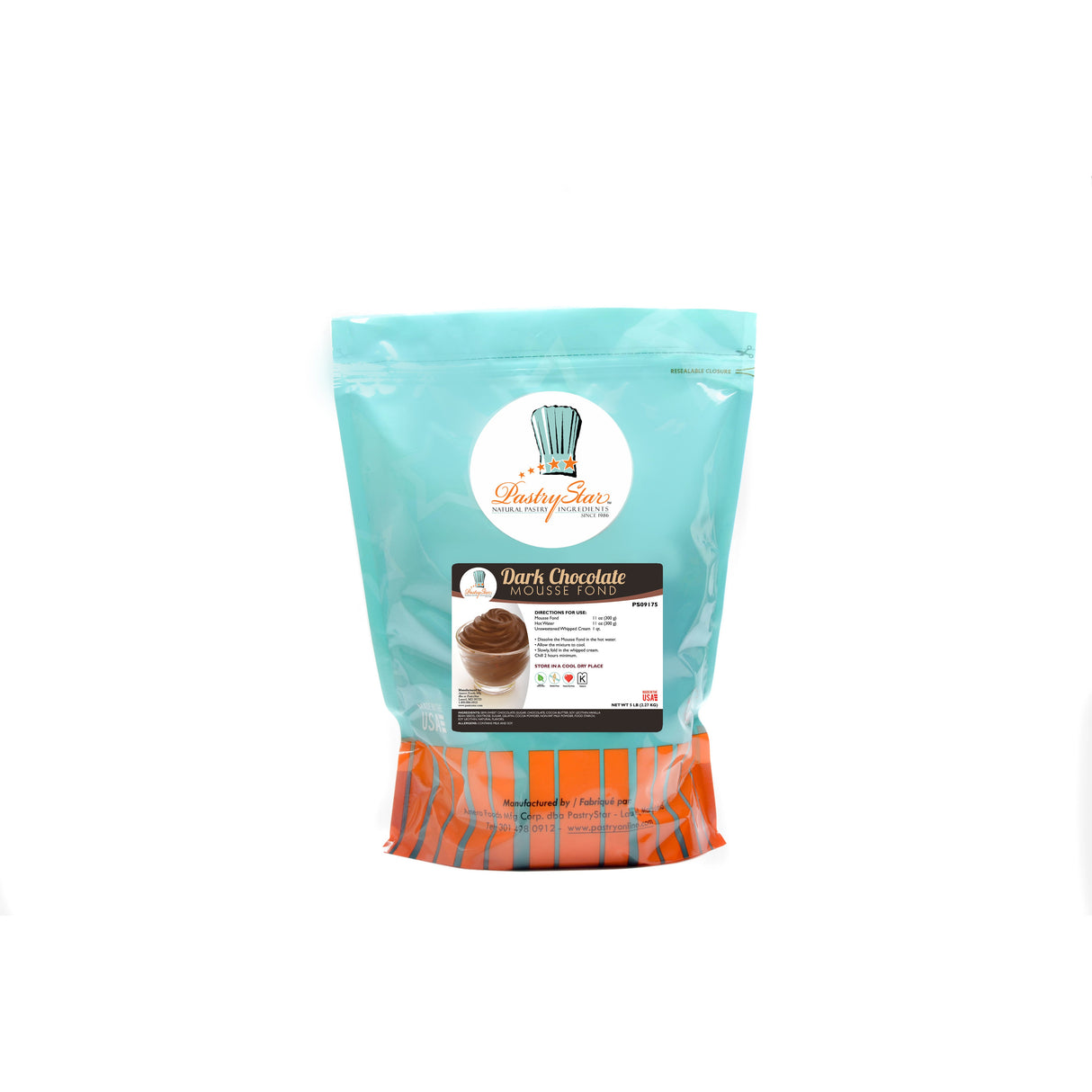 Mix, Mousse Fond, Chocolate,2 - 5 POUND