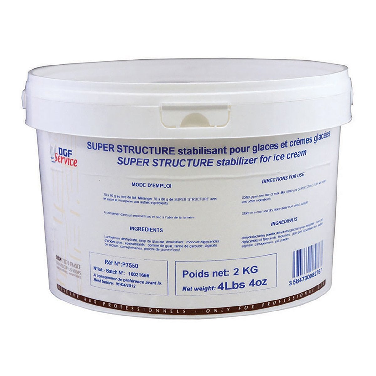 Stabilizer, Ice Cream, Powder, Shelf-Stable,1 - 4.4 POUND