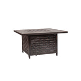 Fire Pit, Propane, Raised, Woven Bronze Aluminum, Square, with Cover,1 - 1 EACH