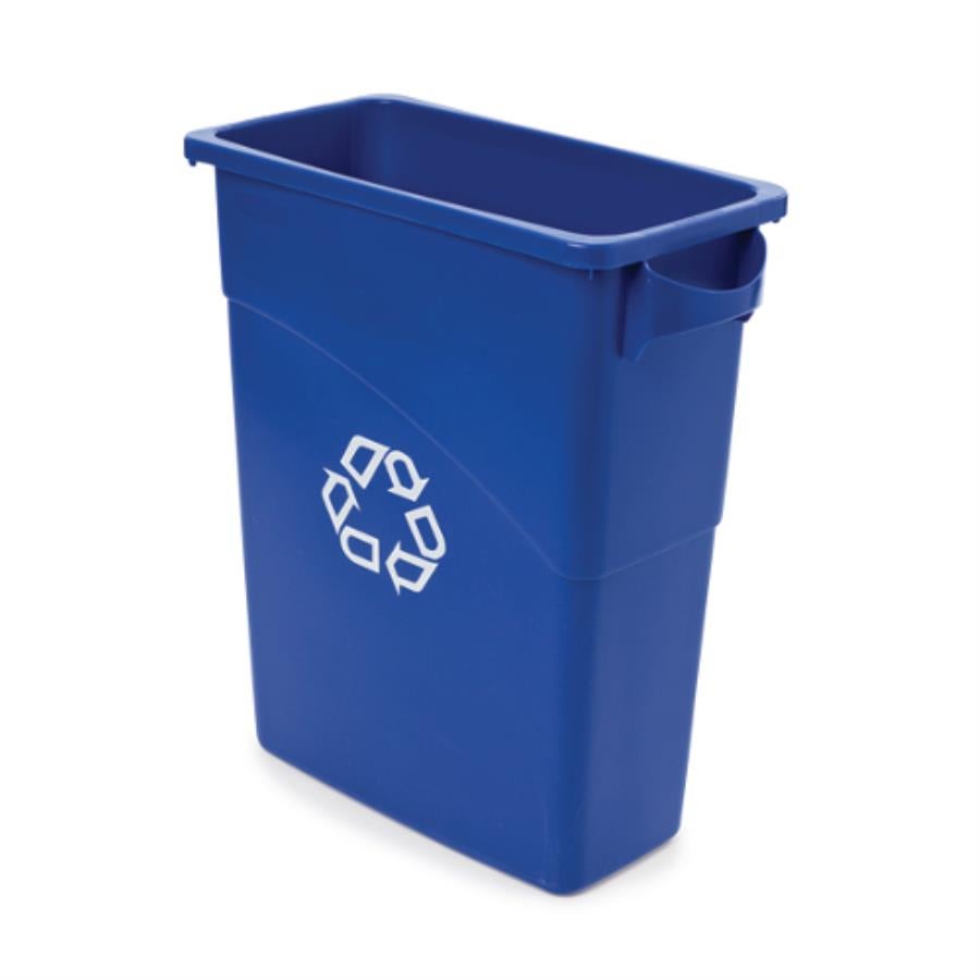 Container, Recycle, 16 Gallon, Rectangular, Blue,1 - 1 EACH