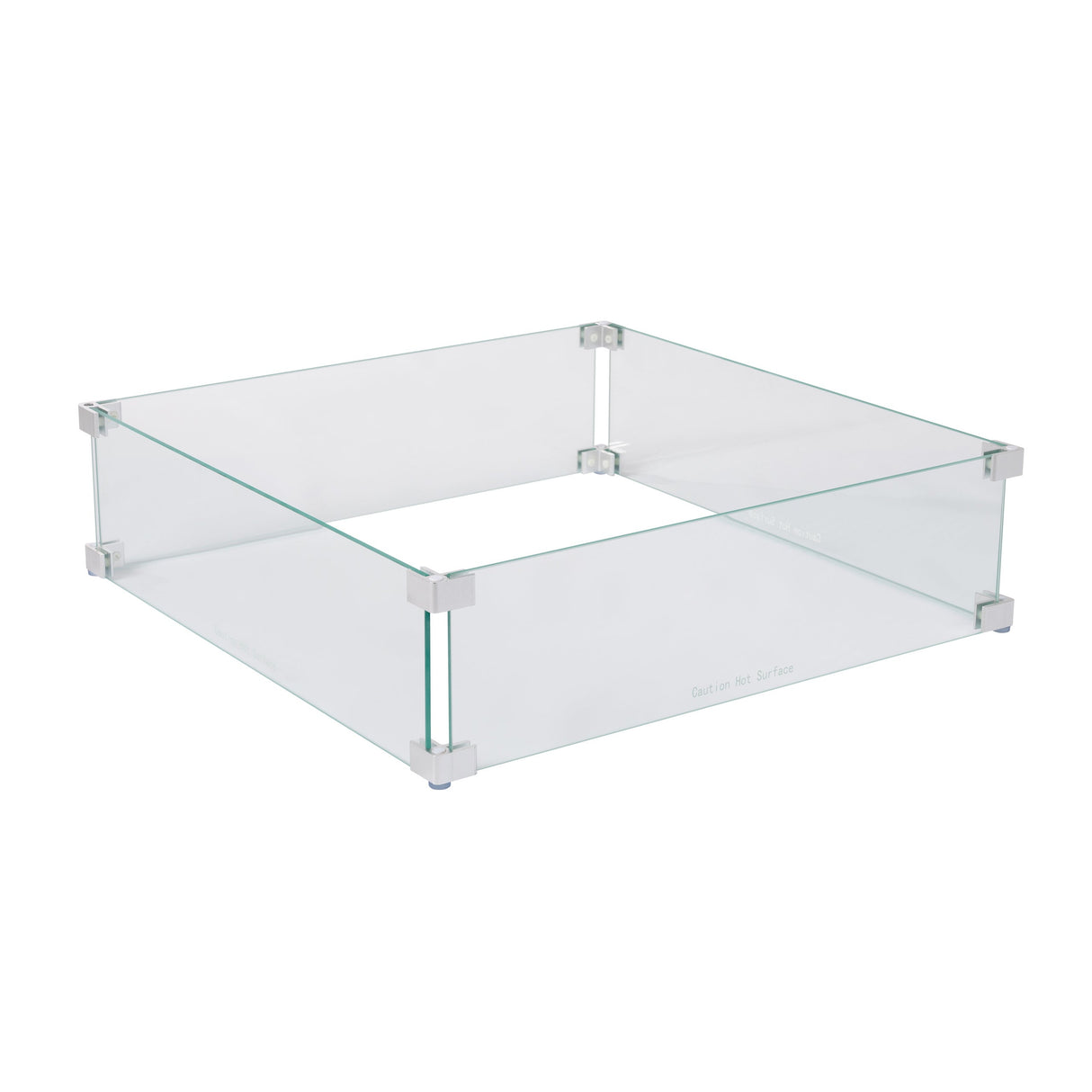 Wind Guard, Fire Pit, 22.5 x 22.5 x 6.25 Inch, Tempered Glass, Square,1 - 1 EACH