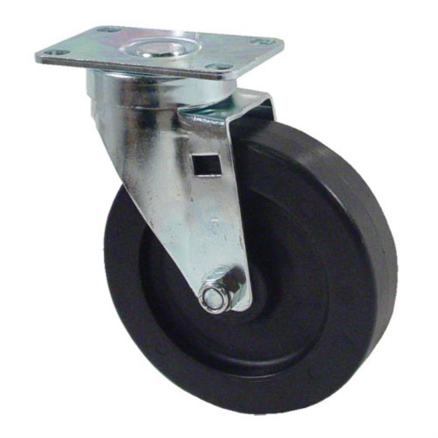 Caster, Swivel Plate, 5 Inch, for Cart & Shelf,1 - 1 EACH