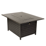 Fire Pit, Propane, Raised, Bronze Aluminum, Rectangular, with Cover, 50,000 BTU,1 - 1 EACH