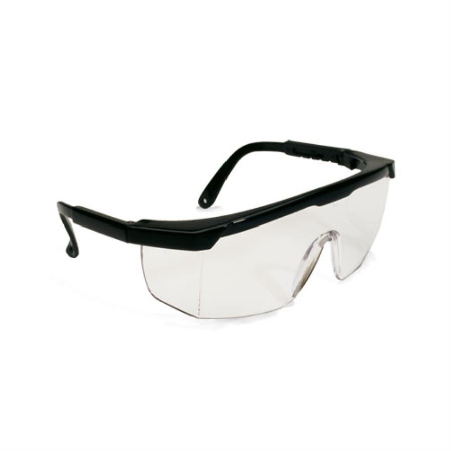 Glasses, Safety, Semi-Rimless, With Black Frame & Clear Lens,1 - 1 EACH