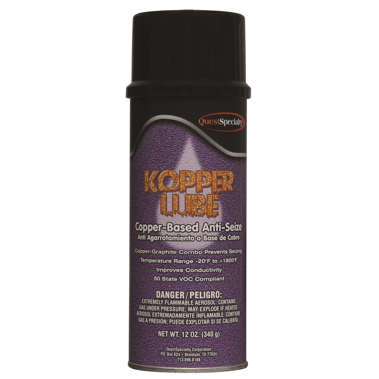 Lubricant, Copper-Based, Anti-Seize Aerosol,12 - 12 OUNCE