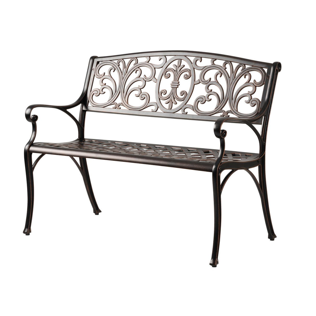 Bench, Outdoor, Antique Bronze Aluminum,1 - 1 EACH