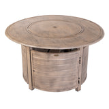 Fire Pit, Propane, Driftwood Finish Aluminum, Round, with Cover,1 - 1 EACH