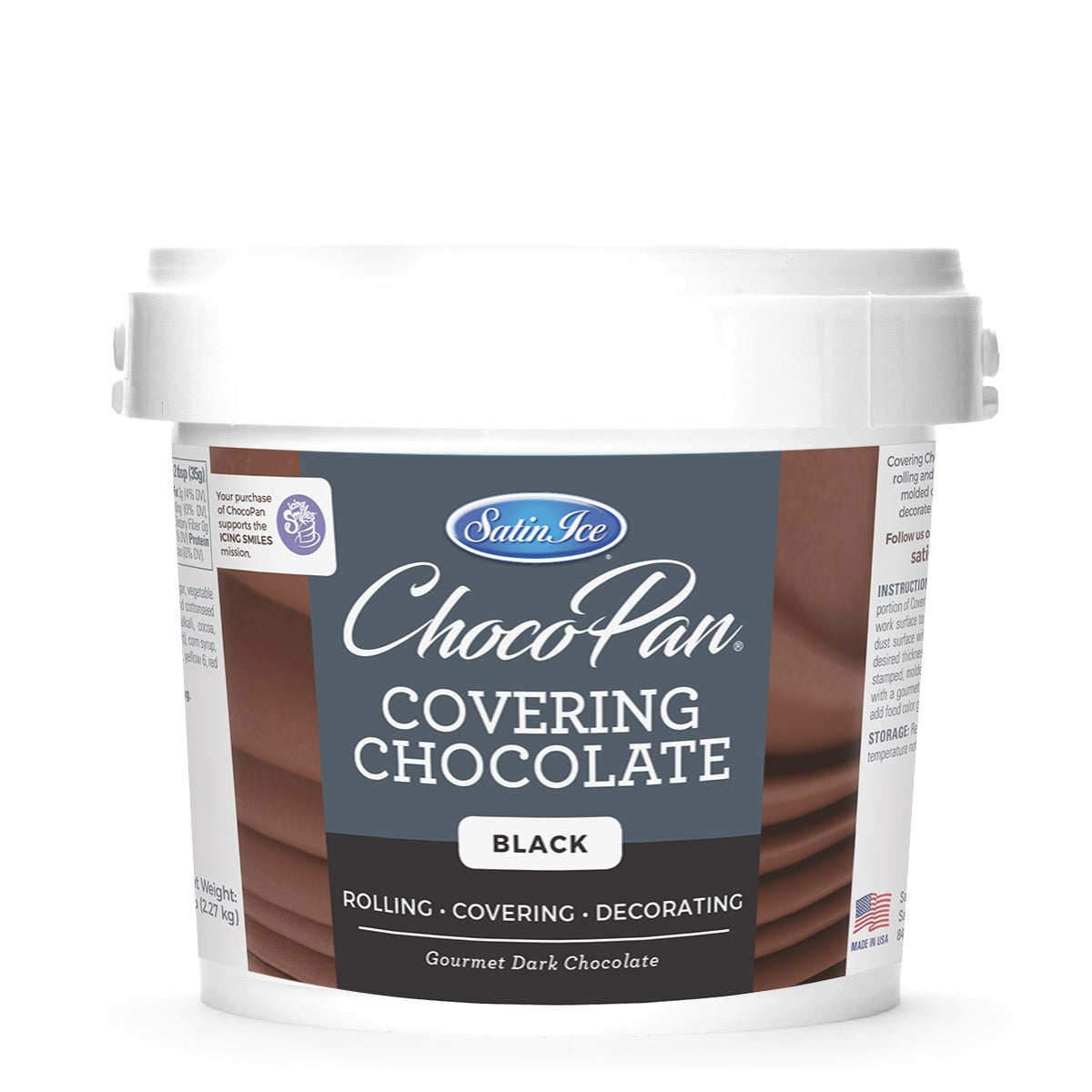 Covering Chocolate, Black,4 - 5 POUND