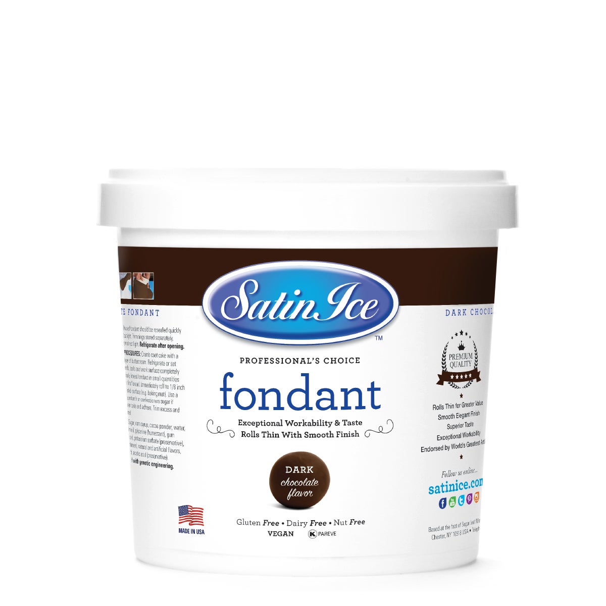Sugar, Fondant, Rolled, Dark Chocolate,10 - 2 POUND