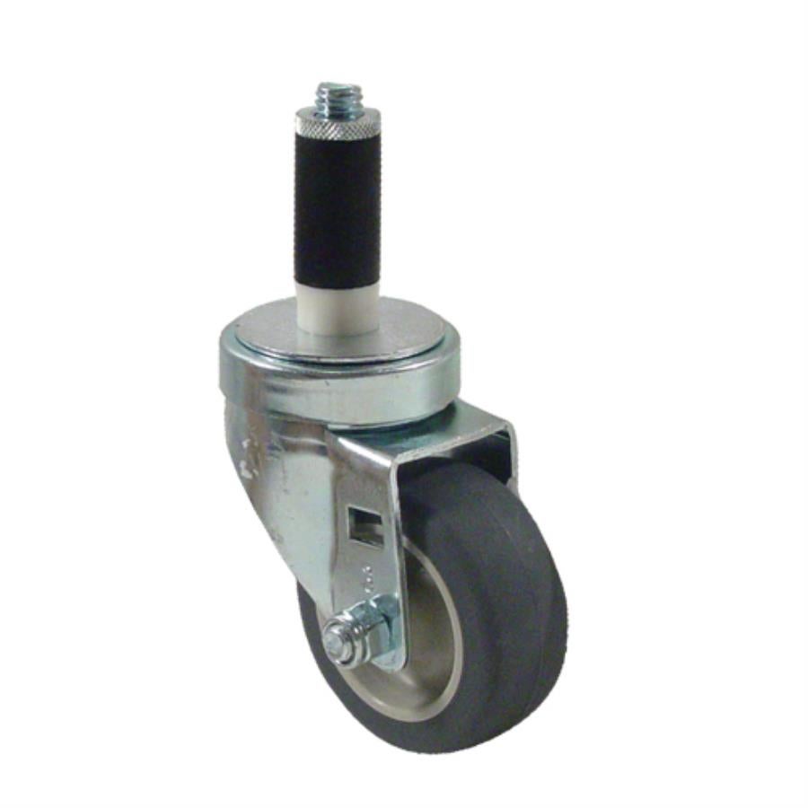 Caster, Stem Swivel, 3 Inch, with 1 Inch Expanding Stem, for Cart & Shelf,1 - 1 EACH