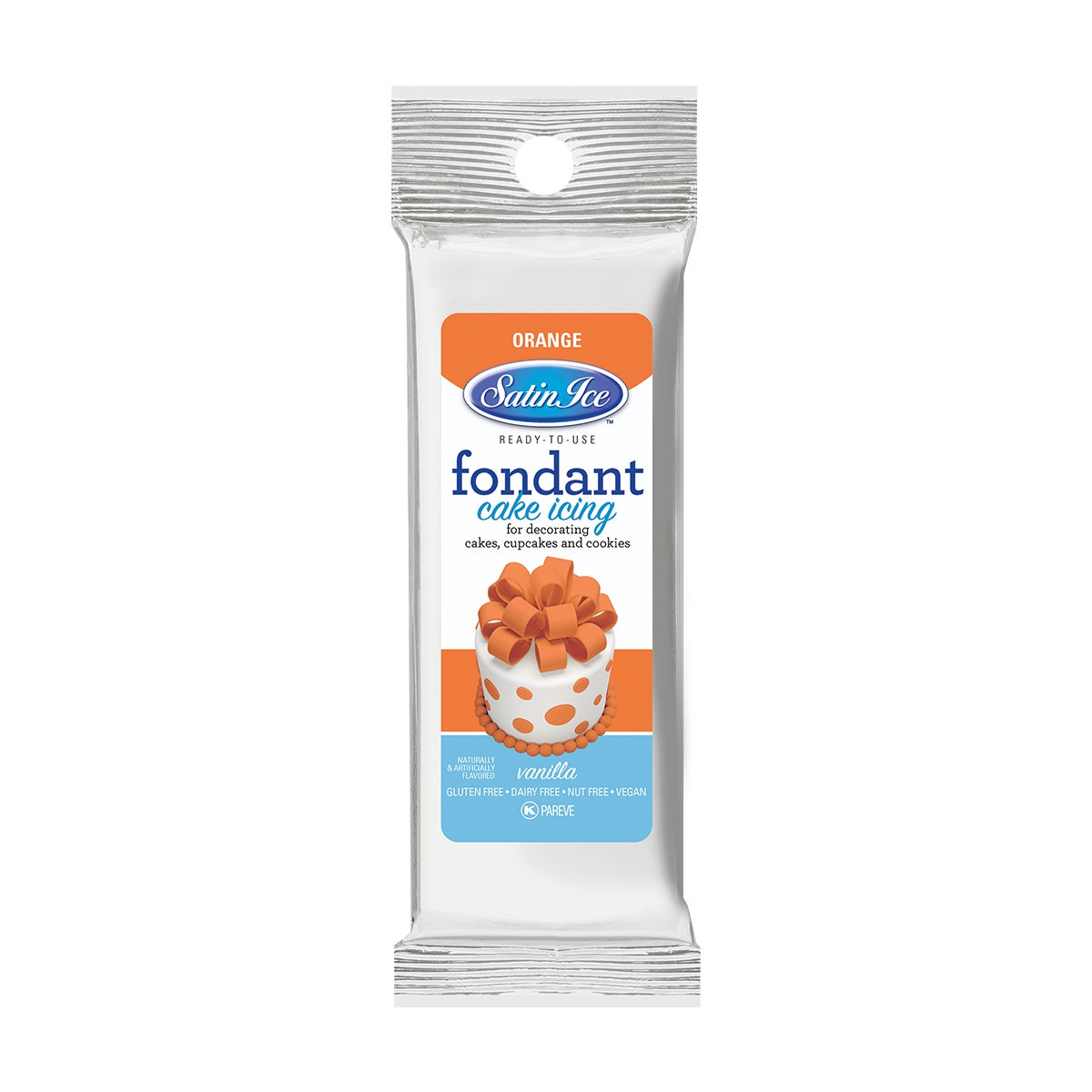 Sugar, Fondant, Rolled, Orange Vanilla,12 - 4.4 OUNCE