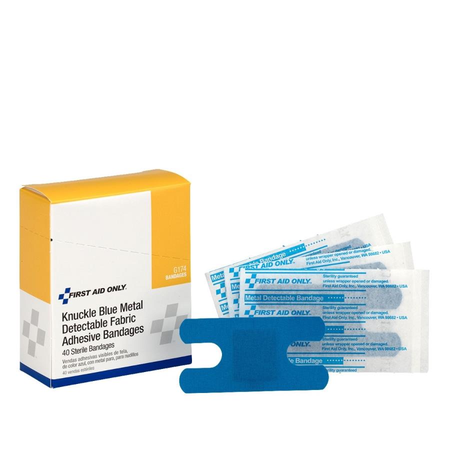 Bandages, Metal-Detectable, Knuckle, Adhesive,40 - 1 EACH