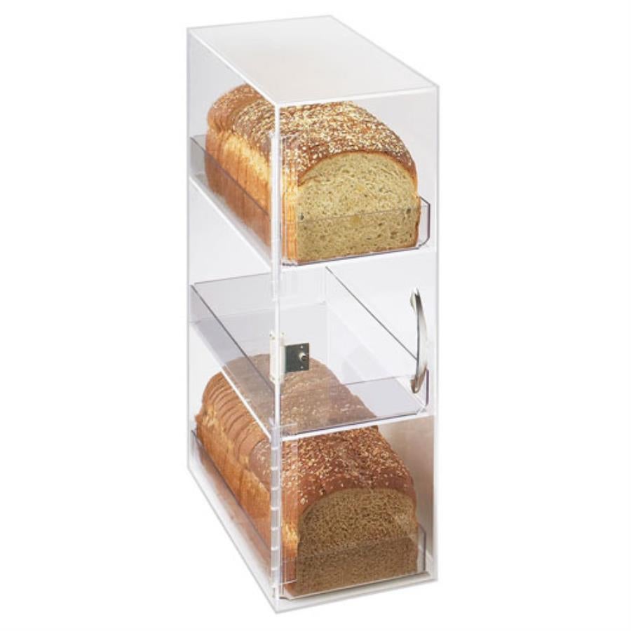 Display Case, Bread, 3-Tier, Clear Acrylic, 7 x 12 x 20 Inch, with 1 Door,1 - 1 EACH