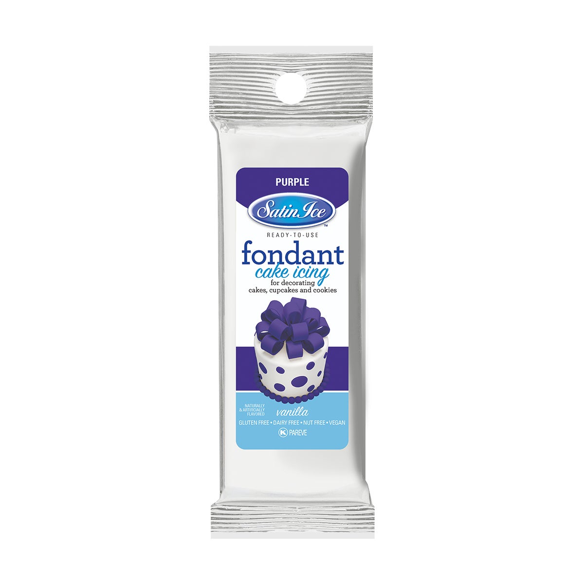 Sugar, Fondant, Rolled, Purple Vanilla,12 - 4.4 OUNCE