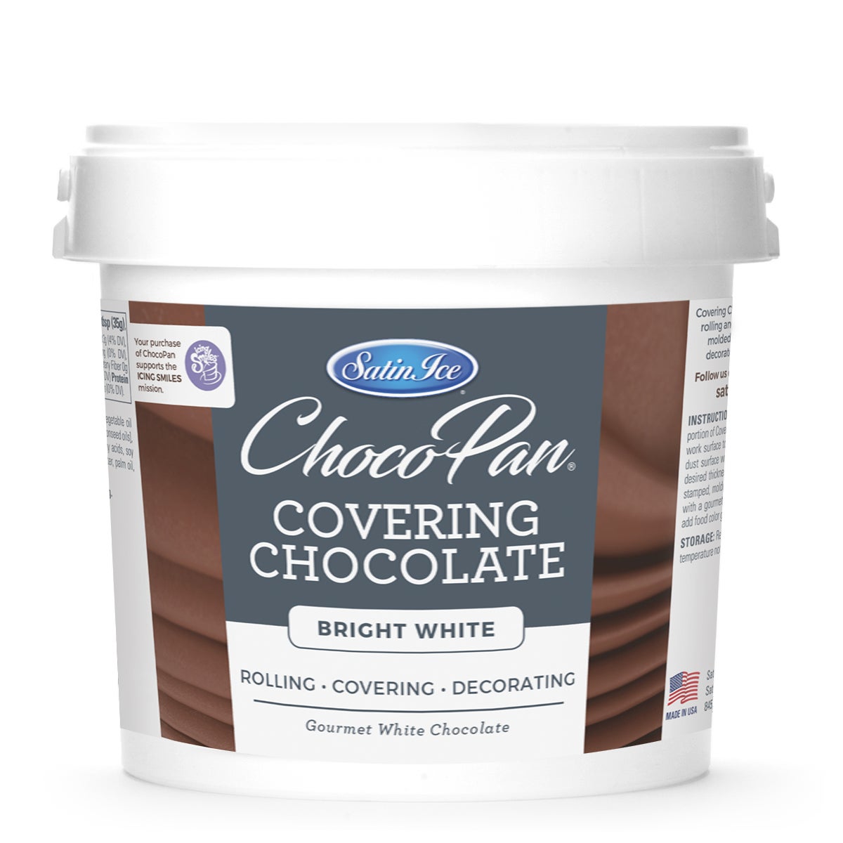 Covering Chocolate, Bright White,4 - 10 POUND